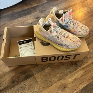 Yeezy Yellow and Blue Athletic Shoes for Performance